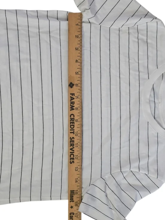 Lululemon Love Crewneck Striped Short-Sleeve Tee - White/Black Size 4/6 - Picture 6 of 7